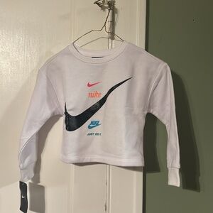Nike Kids  White Logo Sweatshirts size 5